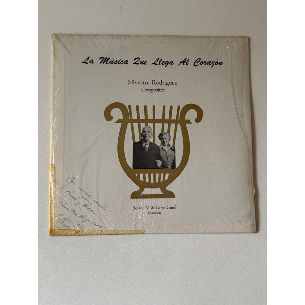 Rosario Garza Cantu Silvestre Rodriguez Musica Llega Al Corazon LP Autograph VG+